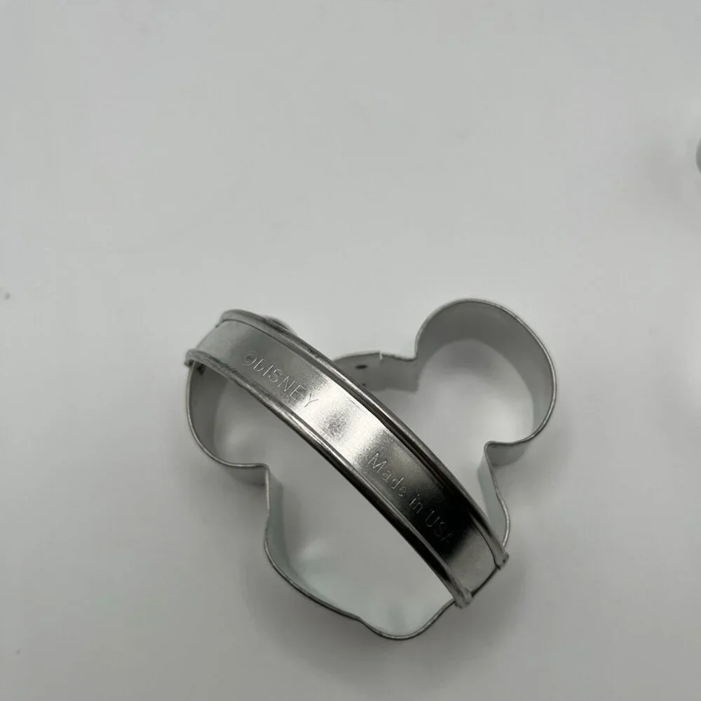 Vintage Disney Mickey Mouse Cookie Cutter Lot W/ Handles Metal Aluminum Set Of 3